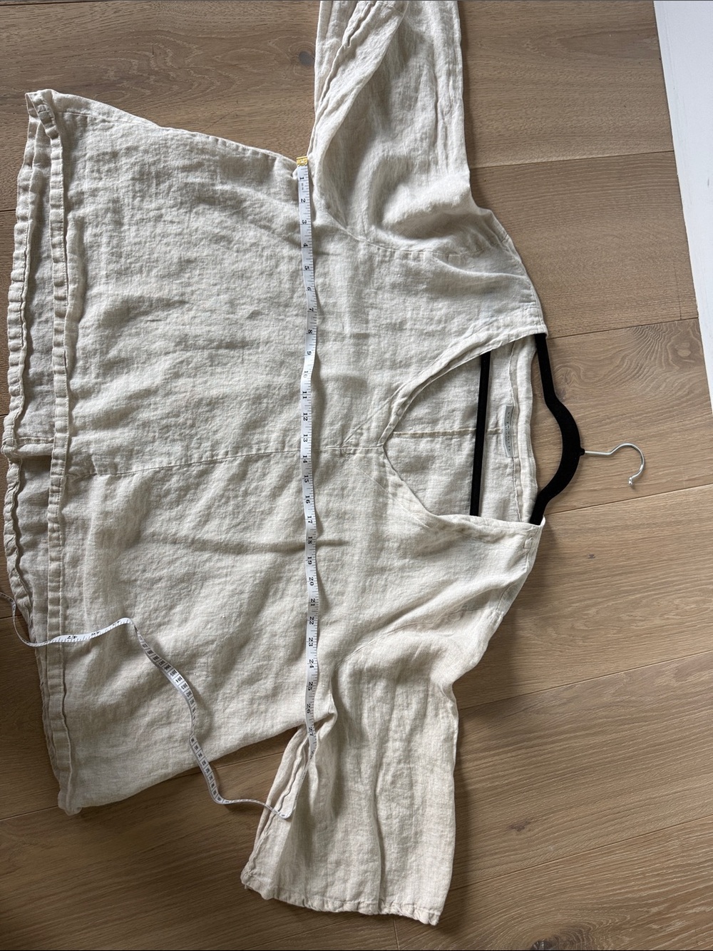bryn Walker Natural Linen Tunic Top With Bell Sleeves - Picture 10 of 11